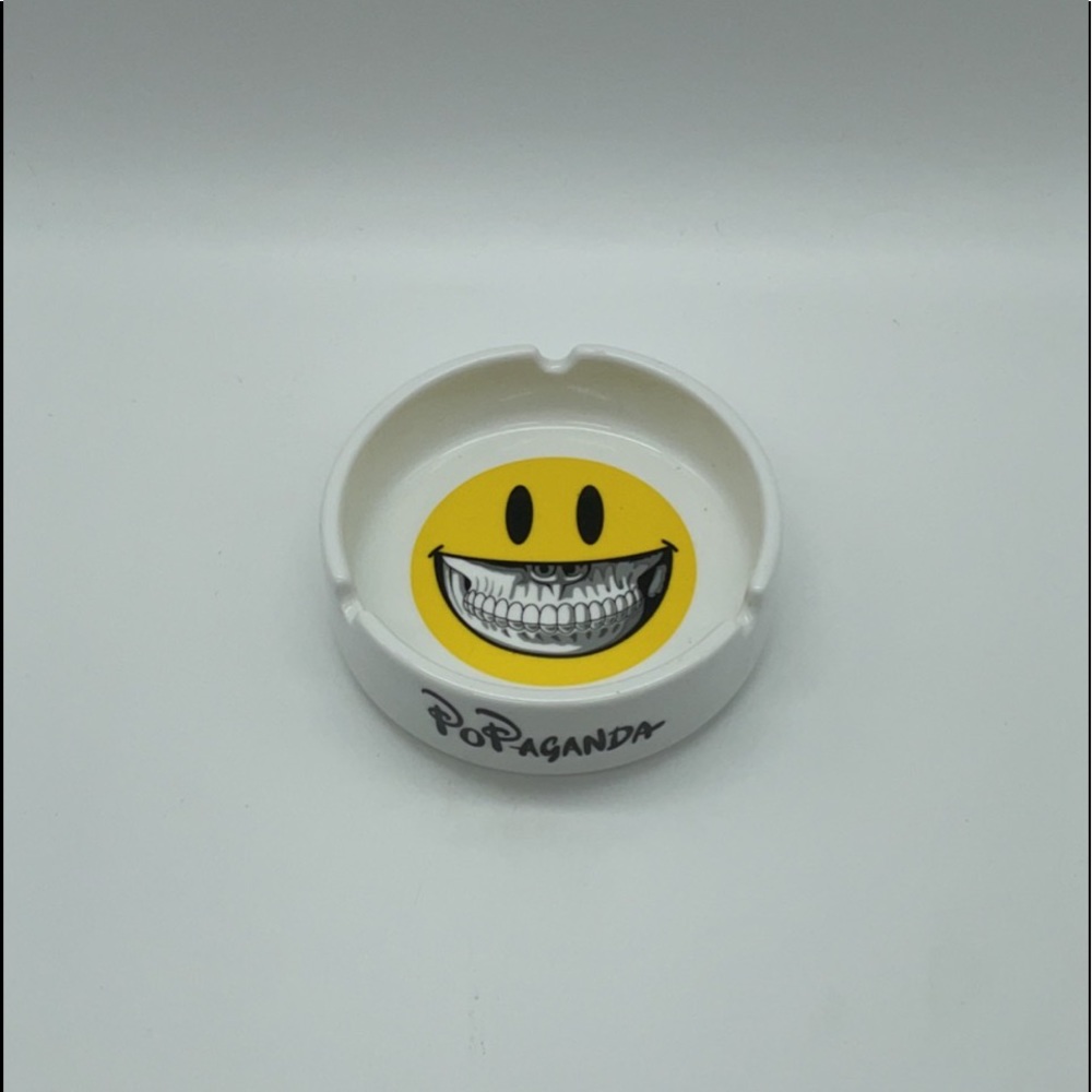 Ron English Smiley Grin Ash Tray White